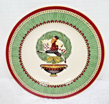 Sakura Debbie Mumm 12 Days of Christmas 10 Lords a Leaping Salad Plate 8&quot; - $184.76 MXN
