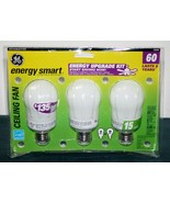 GE Energy Smart Ceiling Fan Light Bulbs Energy Upgrade Kit 72609 NEW 3 Pack - £10.21 GBP