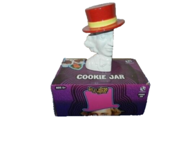 Willy Wonka&amp;the Chocolate Factory Cookie Jar Charlie Half a Wonka Head New Boxed - £25.16 GBP