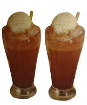 2 Chocolate Milk Shake Ice Cream Soda Floats Diecuts Pop Shop Original 1950s - $14.40