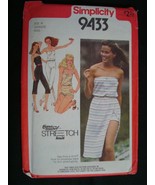 9433 Simplicity Sewing Pattern Misses Jumpsuit &amp; Wrap Skirt Size 6-8-10 ... - £7.13 GBP