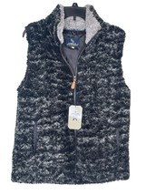 Simply Southern Women&#39;s Vest Faux Fur Fleece Sherpa Sleeveless Gray Large NWT - £23.67 GBP