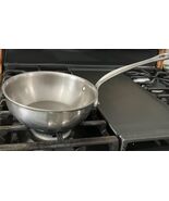 Mauviel M&#39;Cook Stainless Steel Curved Splayed Saute Pan, 11 Inch - €102,71 EUR