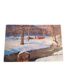 Postcard Greetings Belle Center Ohio Snowbound Farmland Chrome Unposted - £5.60 GBP