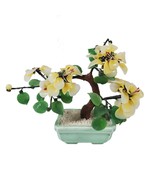 Vintage Japanese Chinese Oriental Asian Jade Glass Flowering Blossom Bon... - £57.09 GBP