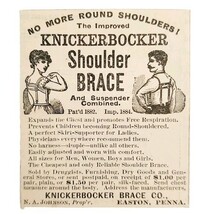 Knickerbocker Shoulder Brace 1885 Advertisement Victorian Fashion ADBN1A16 - $15.43 CAD