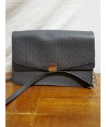 Guess Logo Sling Gray And Black Crossbody Bag Purse With Adjustable Strap - $23.33