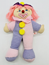 Russ Clown Plush Pink Purple Terry Cloth Stuffed Toy Pastel 12 inch Soft... - £50.45 GBP