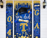 Blue and Gold Graduation Decorations Class of 2024 Congrats Grad Banner ... - £20.64 GBP