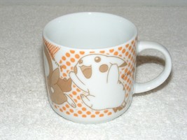 Pokemon Nintendo Game Freak Orange &amp; Brown 6 Oz Coffee Tea Cup Euc - £12.50 GBP