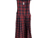 Selections by Manor House Dress Jumper Womens Size M Red Plaid Midi Mode... - $22.78