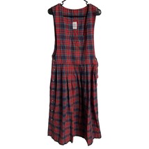 Selections by Manor House Dress Jumper Womens Size M Red Plaid Midi Mode... - $22.32