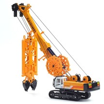 Construction vehicle Crane drill machine diecast metal alloy scale model 1/64 Ho - £79.13 GBP