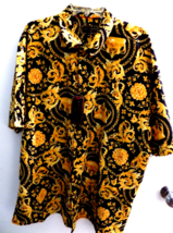 NEW Baroque Gold Crown Medusa Italian Designer Style Mens Shirt Size 3X - £42.36 GBP