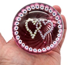 Caithness Luckenbooth Millefiori Joined Hearts Paperweight Numbered and Signed - £55.81 GBP