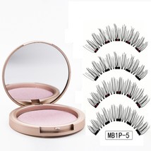 NEW With Mirror 5 Magnet Magnetic Eyelashes 2 Pairs With Applicator  cils magnet - £29.87 GBP