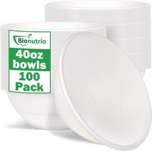 40Oz Large Paper Bowls Disposable, 100 Pack Disposable Heavy Duty Bowls, - $46.97