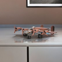 3" Brown and Silver Metal Hand Painted 1941 "B-24" Liberator Model Airplane - $135.49