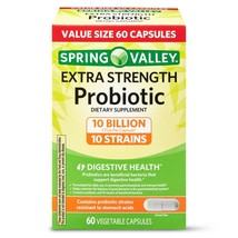 Spring Valley Extra Strength Probiotic Vegetable Capsules, 60 Capsules..+ - $39.59