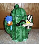 Warner Brothers Cookie Jar - Road Runner &amp; Wile E. Coyote (Retired 1993) - $95.00