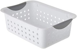 Small Ultra Basket, White With Titanium Inserts Pack, Sterilite 16228012. - £23.92 GBP