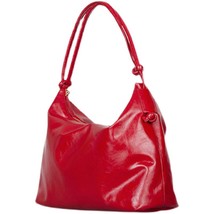 [EAM] Women New Oil Wax Leather Tote Bag Rope Knot Strap Personality All-match C - £42.69 GBP