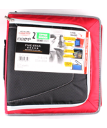 Five Star Zipper Binder + Tech Pocket, 2&quot;, Red Black, 12-3/4&quot; x 12&quot; Capa... - £14.94 GBP