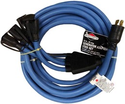 Briggs And Stratton 25-Foot, 20 Amp Generator Adapter Power Cord Set,, Blue - £82.16 GBP