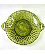 Vintage Indiana Green Glass Honeycomb Serving Dish w/Handles 7.5” Diameter - €8,28 EUR