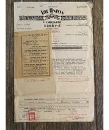 Old Vintage Palestine Document The Union Company Policy 1939 - $74.63