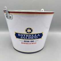 Estrella Jalisco Metal Ice Beer Bucket &amp; Handle Ice Pail Drink Parties 2018 - $15.83