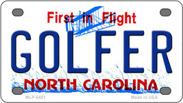 Golfer North Carolina Novelty Mini Metal License Plate Tag - $276.39 MXN