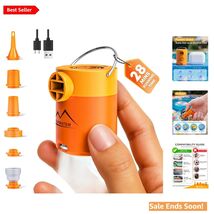 Dual Function 1.69oz Air Pump: Ultra-Mini Inflator &amp; LED Light for Outdo... - $43.51