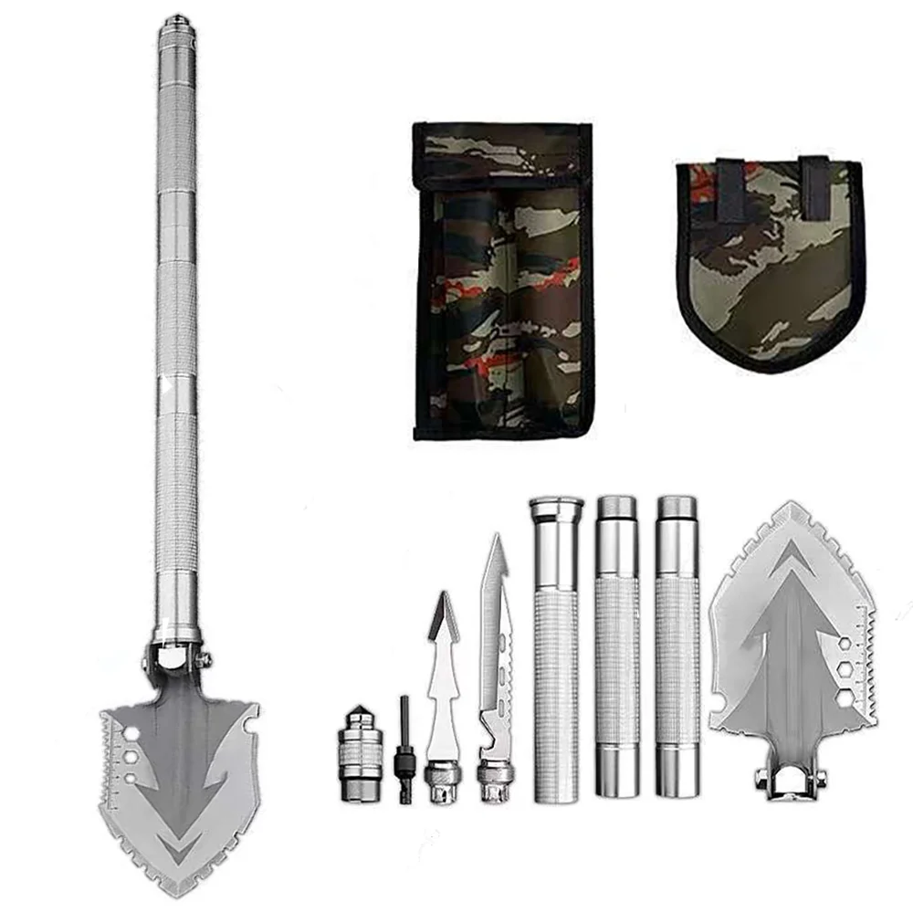 Multifunctional Folding Military Shovel Outdoor Survival Set Garden Tools - £25.69 GBP+