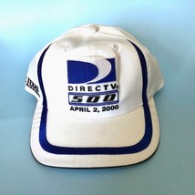 VTG Y2K Direct TV 500 NASCAR Racing White &amp; Blue Snapback Hat Cap Texas Motor - £10.79 GBP