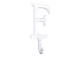 [Pack Of 2] Whitewashed Cast Iron Letter F Alphabet Wall Hook 6&quot;&quot; - $45.99