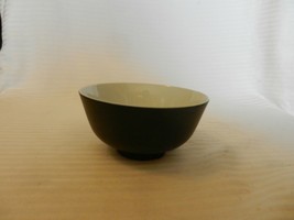 Vintage Black &amp; White Ceramic Rice Bowl 4.5&quot; Diameter x 2.25&quot; Tall - $18.00