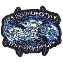 WAY OF LIFE EMBRODIERED PATCH P2590 MOTORCYCLE biker iron on sewon patch... - $8.12