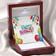 Birthday Party Confetti Birthday Message Card Inseparable Love Pendant 18k Rose  - £43.02 GBP