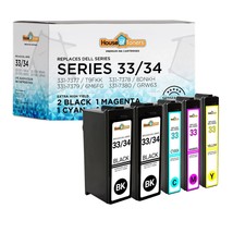 5Pk For Dell Series 31 32 33 34 Ink Cartridges For V525W V725W - $30.39