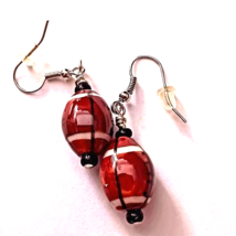 Custom handcrafted artisan earrings footballs show your love for the game new - £5.98 GBP