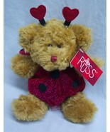 Russ Love Bugs LOVEYBUG TEDDY BEAR AS LADYBUG 7&quot; Plush Stuffed Animal To... - £15.51 GBP