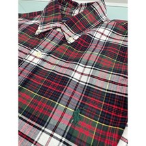 Polo Ralph Lauren Men Oxford Shirt Tartan Plaid Long Sleeve Button Up Large L - £23.27 GBP