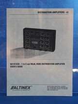 Altinex Amplificatore Distribuzione DA1912SX Istruzioni Manuale Dq - £29.10 GBP