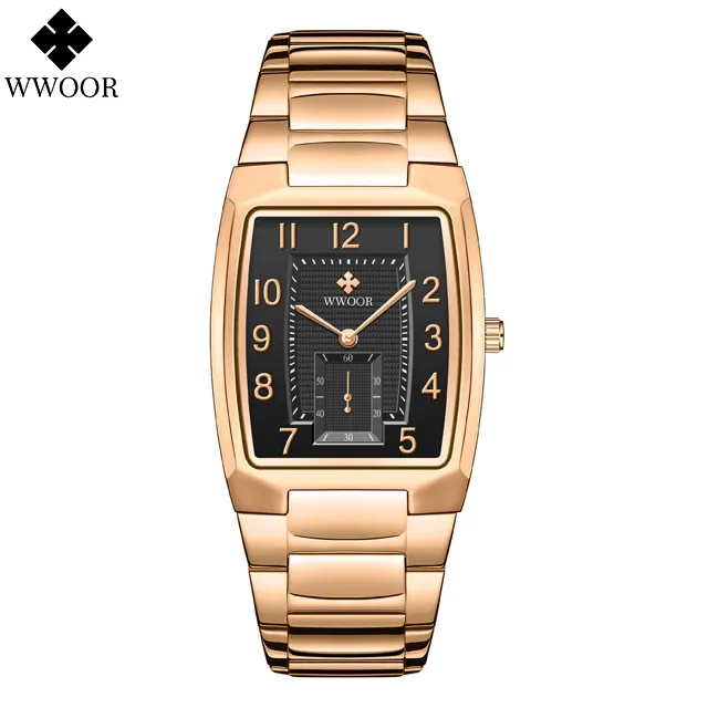Fashion Men Watch  Luxury  Square Watches For Men stainless steel Waterproof Qua - £25.57 GBP