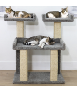 PRESTIGE MAINE COON DELUXE CAT PERCH GREY-38&quot;TALL-FREE SHIPPING IN THE U.S. - $3,857.88 MXN