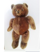 1940s era Vintage 18&quot; Character Novelty Co Teddy Bear Brown Mohair 5 joi... - £30.41 GBP