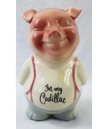 VINTAGE Royal Copley 8&quot; Ceramic Piggy Bank For My Cadillac - £39.35 GBP