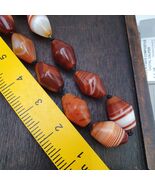 Red Agate Natural patterns old Beads Jewelry necklace - €95,83 EUR