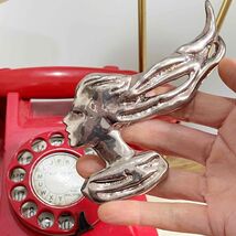 HUGE Artisan Sterling Silver Brooch Pin Mermaid Jewelry Statement Silver... - $902.24